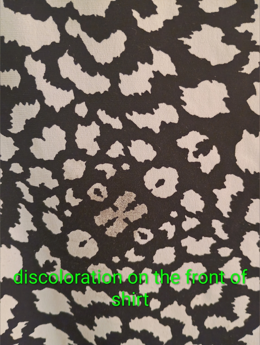 Nicole Miller Black White Abstract Top Aqua Trim Cap Sleeve Size L EUC - Picture 3 of 10